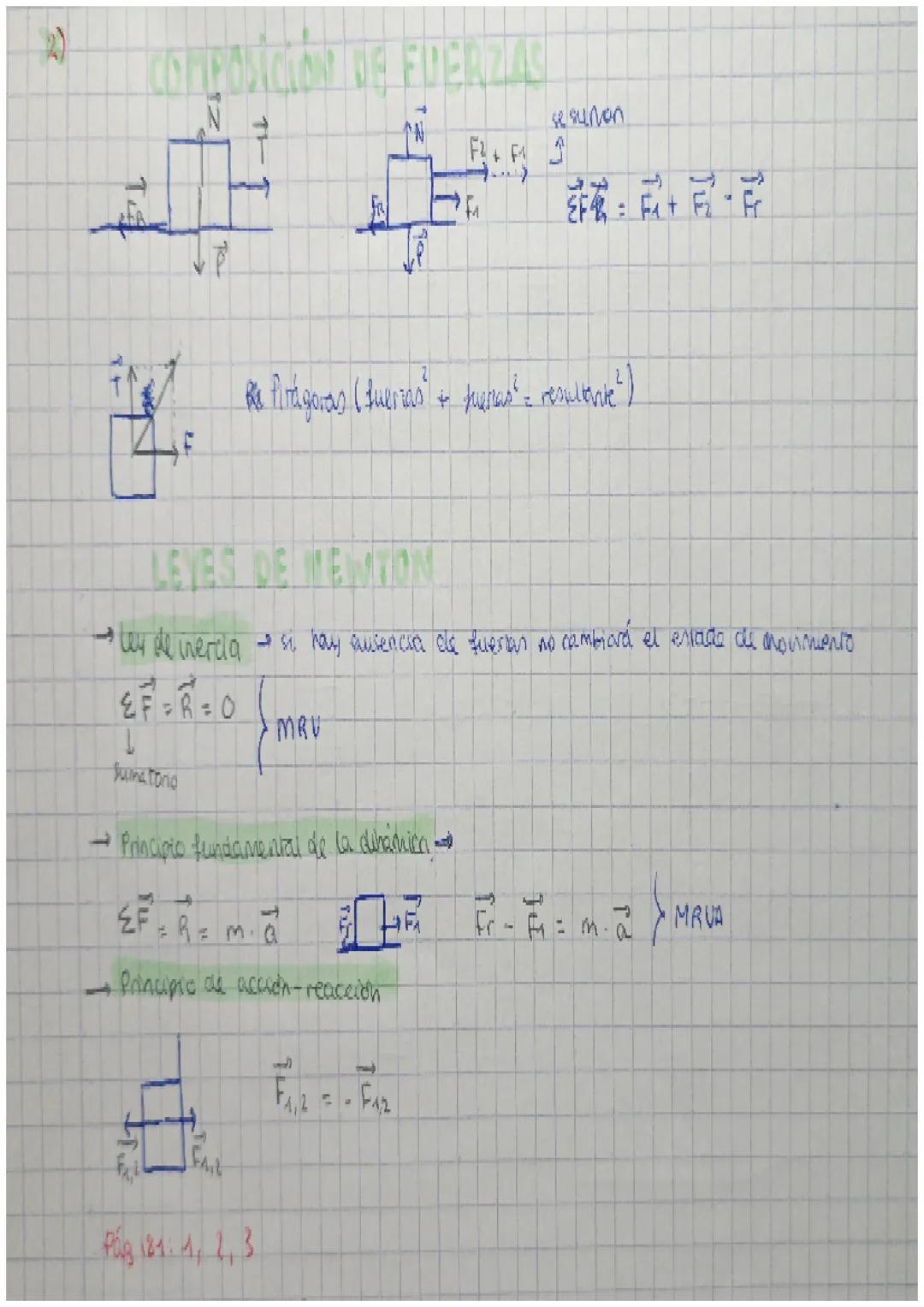 tuna 6: dinámica.
Cinemátios: estudio del movimiento de los cuerpos sin tener en cuenta las causas de este
↳ Dinámica: emicio de los factore