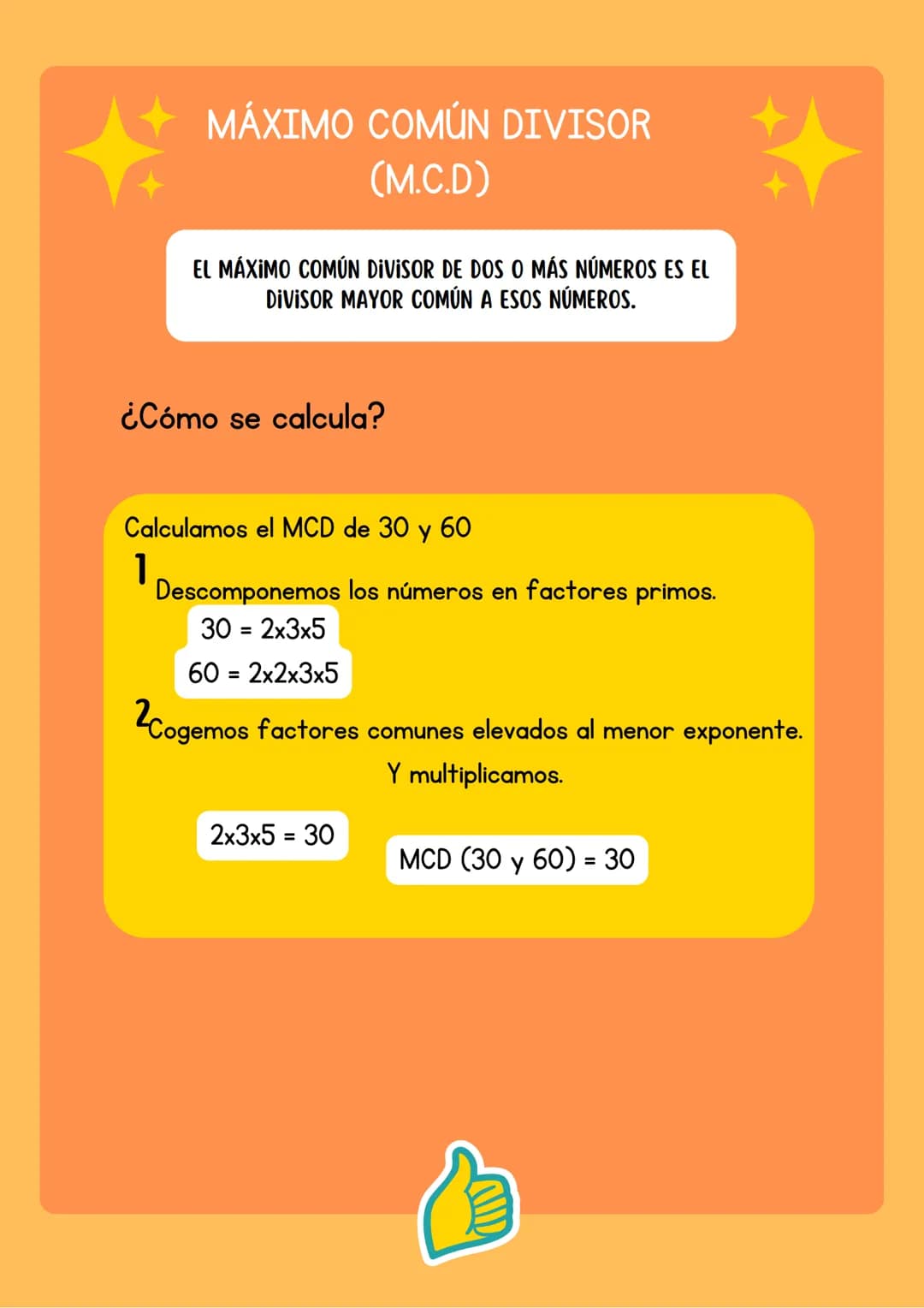 MÍNIMO COMÚN MÚLTIPLO
(m.c.m)
EL MÍNIMO COMÚN MÚLTIPLO DE DOS O MÁS NÚMEROS ES EL
MENOR MÚLTIPLO COMÚN DE AMBOS NÚMEROS.
¿Cómo se calcula?
2