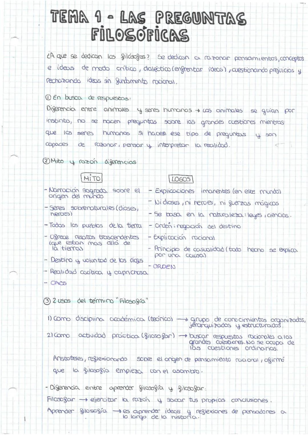 TEMA 1- LAS PREGUNTAS
FILOSÓFICAS
¿A que se dedican los filósofos? se dedican a razonar pensamientos, conceptos
e ideas de modo crítico, dia