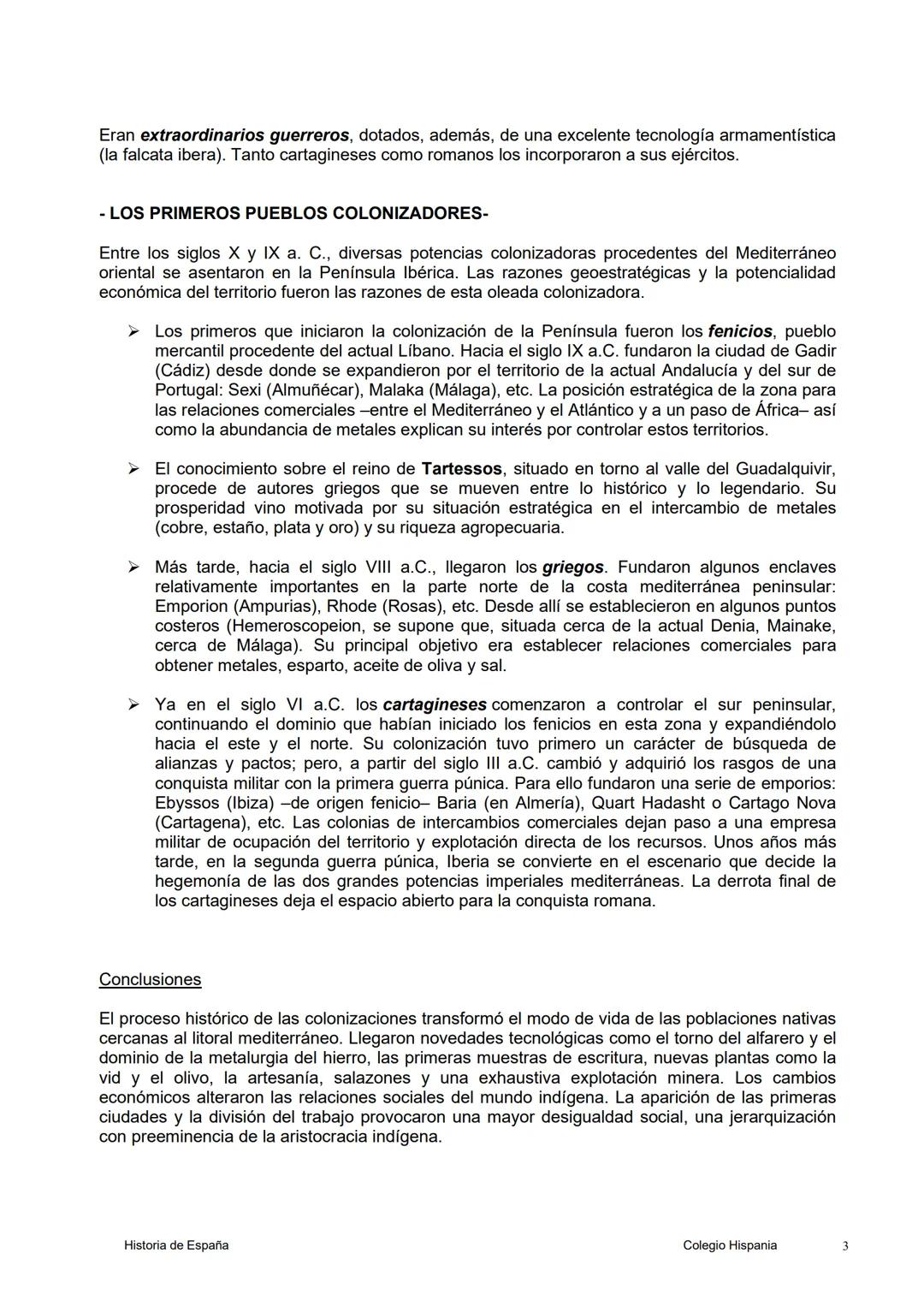 1. LOS PUEBLOS PRERROMANOS
Introducción
Durante el primer milenio se fueron conformando en la Península dos culturas distintas, pero
relativ