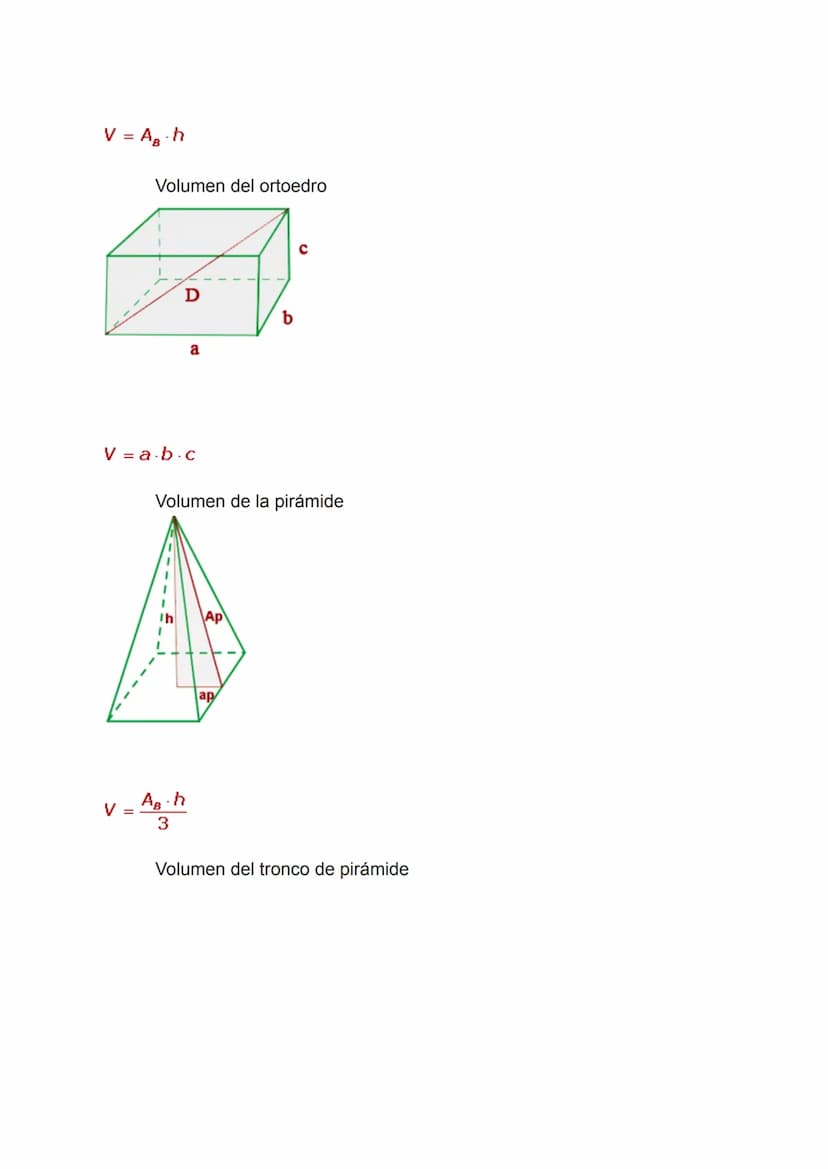 El volumen es el espacio que ocupa un cuerpo.
Volumen del tetraedro
√√2
V =
2
a³
Volumen del cubo
V = a³
VOLUMEN
Volumen del octaedro V =
1-