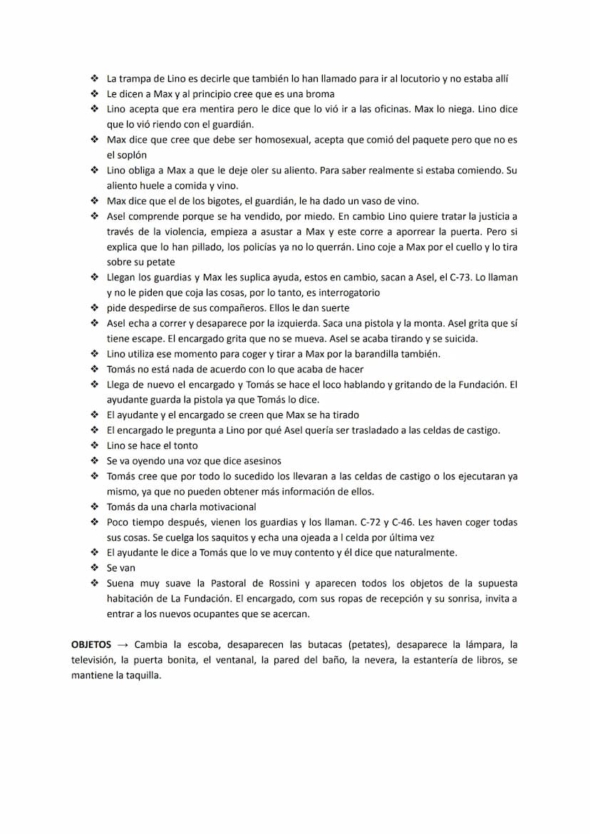 LA FUNDACIÓN
PERSONAJES
1. Tomás -- novelista
Tomás es tomado como el eje principal de la obra. Es un personaje que aparece en escena en tod