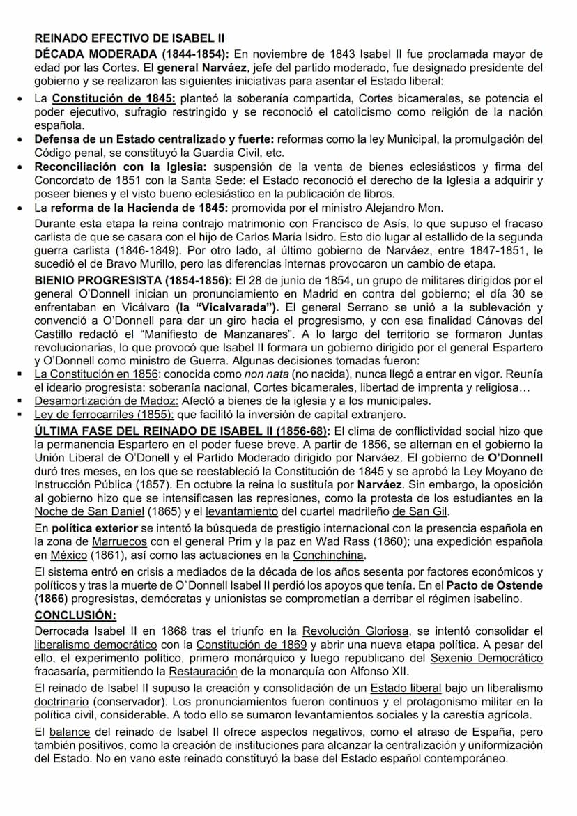 T9: EL REINADO DE ISABEL II. CONSTRUCCIÓN Y EVOLUCIÓN DEL ESTADO LIBERAL
INTRODUCCIÓN
Tras la muerte de Fernando VII en 1833, su hija Isabel