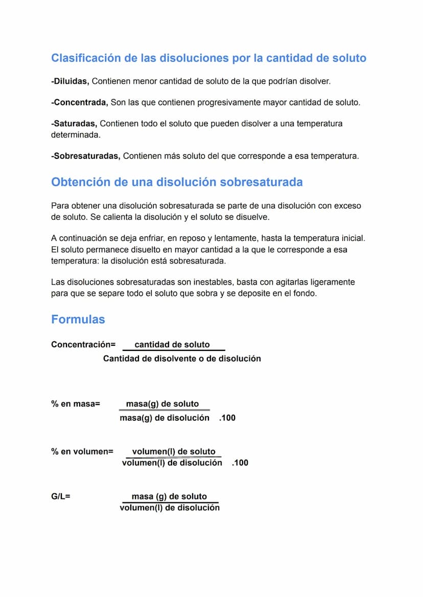DISOLUCIONES
Las disoluciones son mezclas homogéneas formadas por varias sustancias puras en
proporciones variables.
-Disolvente
Es la susta
