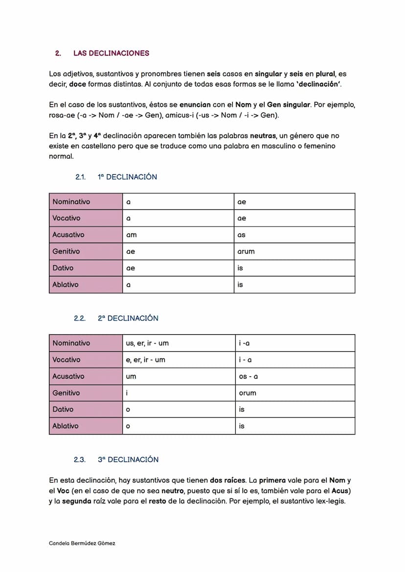 
<p>A pesar de su gran parecido con el castellano, el latín tiene una categoría gramatical llamada "caso". Esta categoría consiste en que al