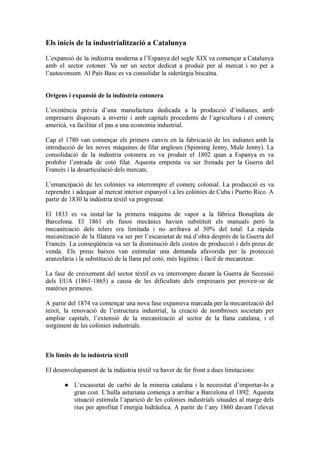 # CATALUNYA, PIONERA DE LA INDUSTRIALITZACIÓ
ESPANYOLA

## La modernització demogràfica del segle XIX

Al llarg del segle XIX la població es