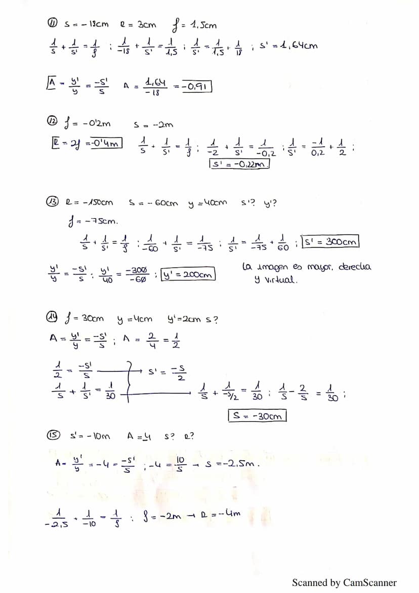 EJERCICIOS DE FÍSICA. TEMA 4: ÓPTICA.
P2 1. ¿Qué diferencias fundamentales existen entre una imagen real y una virtual?
2. Delante de un esp
