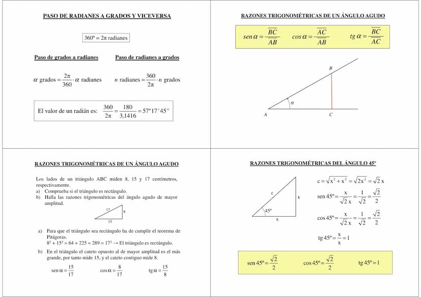 TRIGONOMETRÍA
4º E.S.O. Académicas
CIRCUNFERENCIA GONIOMÉTRICA
180º
90º
270⁰
0⁹
ÁNGULO. GRADO.
El grado es la medida de cada uno de los ángu