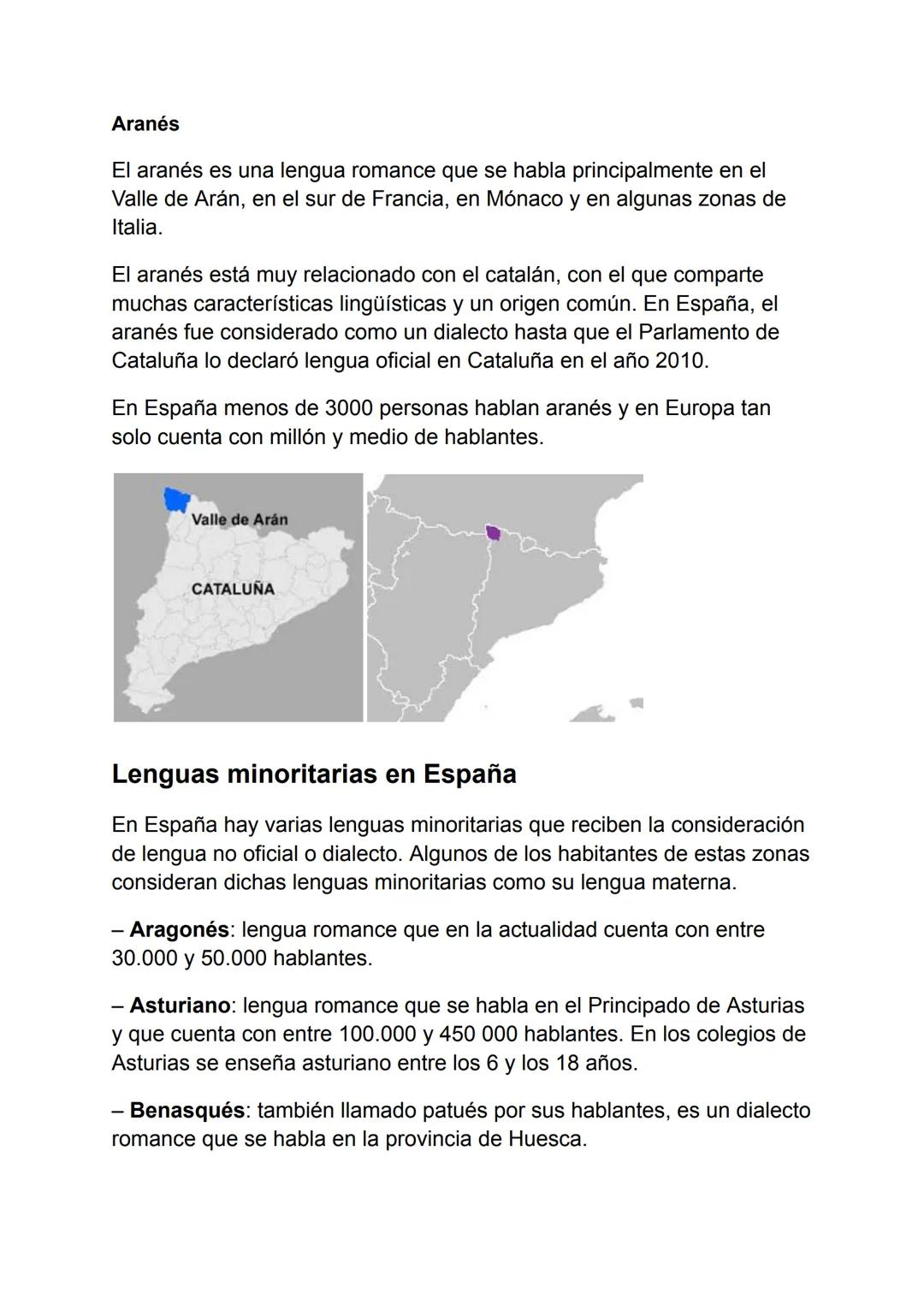# Las lenguas de España

Lenguas oficiales de España: en España coexisten seis lenguas
oficiales: castellano, catalán, valenciano, gallego, 
