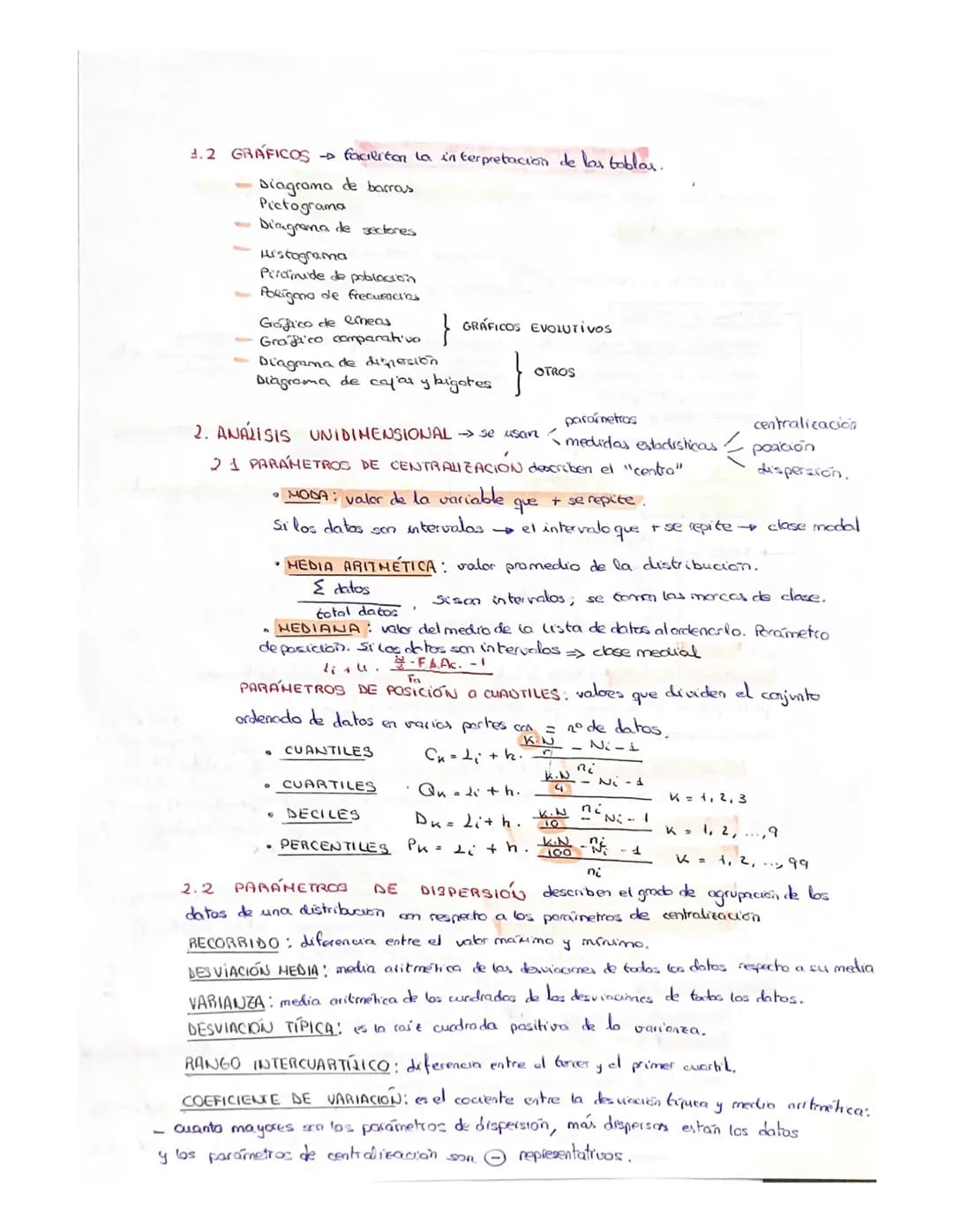
<p>La estadística unidimensional es la parte de las matemáticas que se ocupa de organizar, recoger y analizar grandes cantidades de datos. 