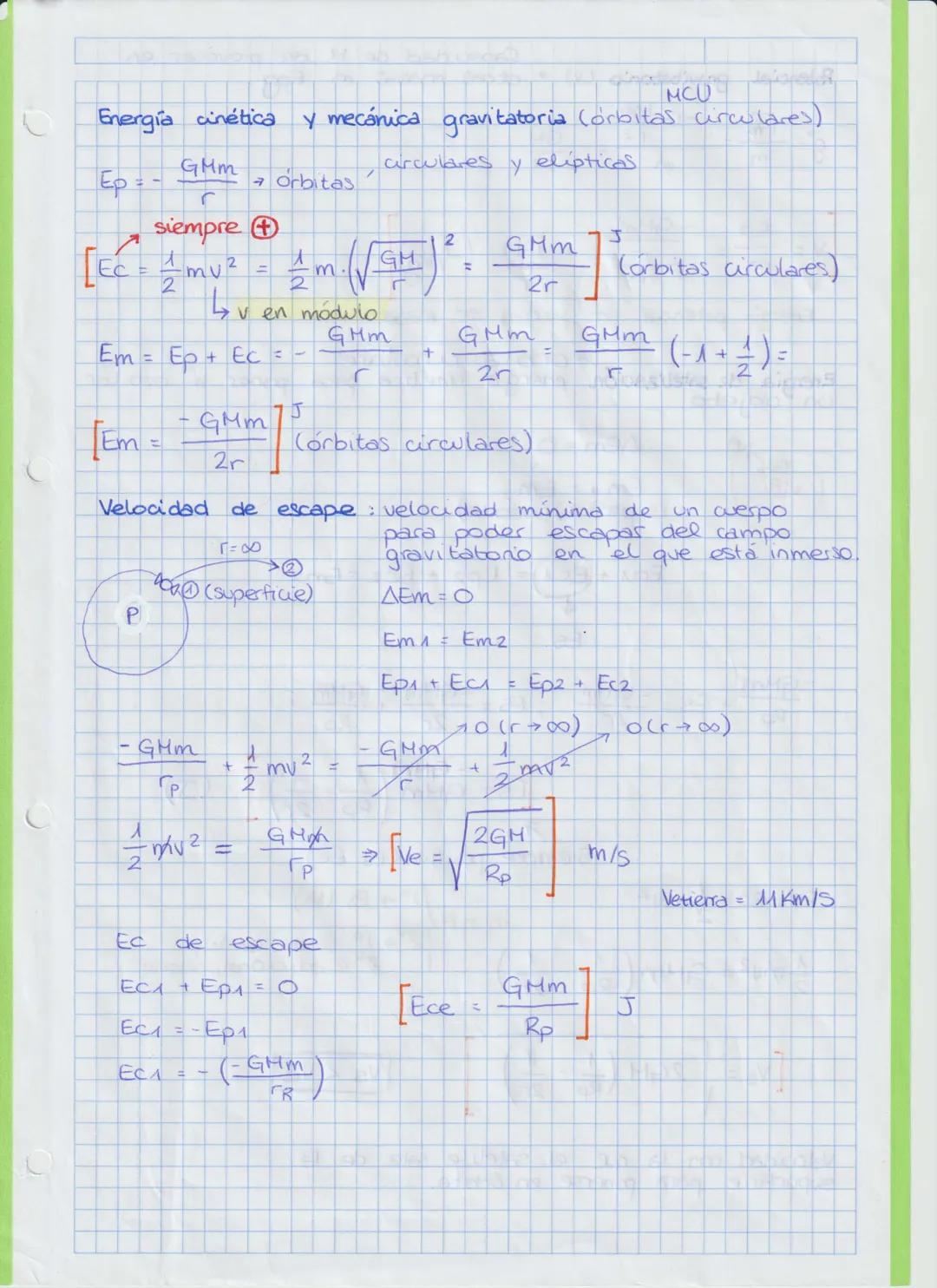 TEMA 1. GRAVITACIÓN
FORMULARIO
Constantes → Constante de gravitación universal, G = 6,67-10-11 N-m²
kg
Movimiento Circular Uniforme
Velocida