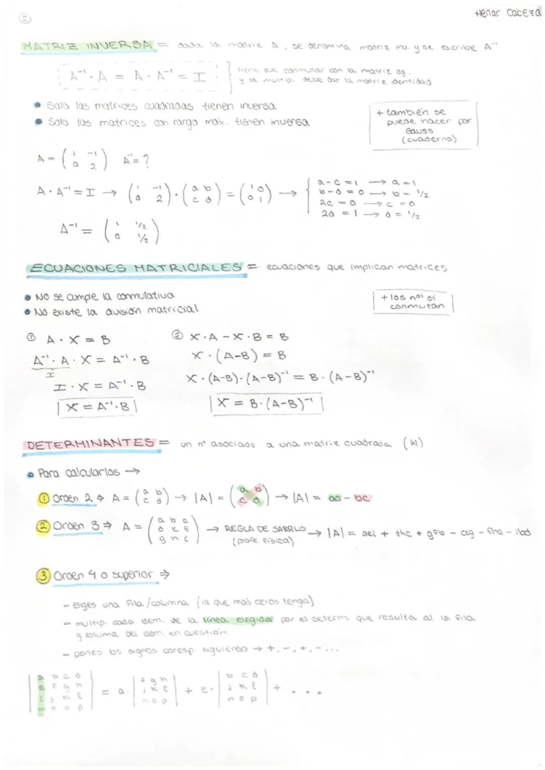MATRIZ TRASPUESTA = cambias filas por columnas
- (3²)
:) →> A² = (
ALGEBRA (MATRICES)
MATRIZ 1DENTIDAD =
I₂ = (68) → Is =
1
37
matriz cuadra