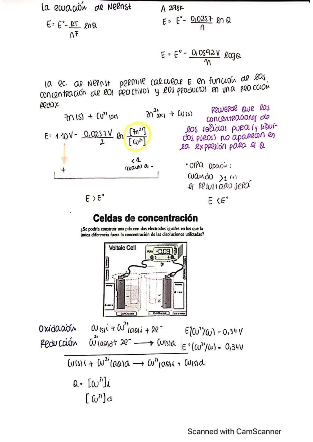 Equimica
Constante de Faraday (F):
carga eléctrica de un niol
de é
23
1F 6.022. 10 emel e
* 1.60². 10¹⁹ ge
Fem
medida
Vo Haye
maximo
nodo
= 