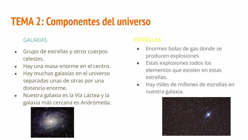 EL UNIVERSO
1º ESO C TEMA 1: El universo
El universo es TODO lo que ha existido, existe y existirá. Es todo lo que
podemos tocar, sentir, pe