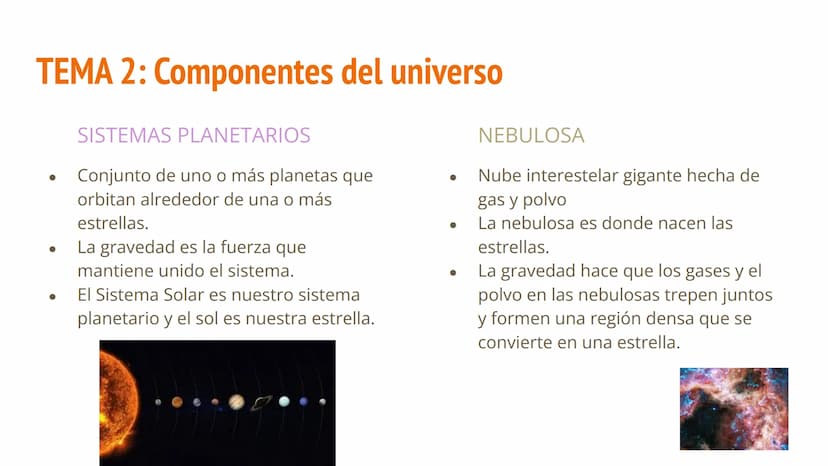 EL UNIVERSO
1º ESO C TEMA 1: El universo
El universo es TODO lo que ha existido, existe y existirá. Es todo lo que
podemos tocar, sentir, pe