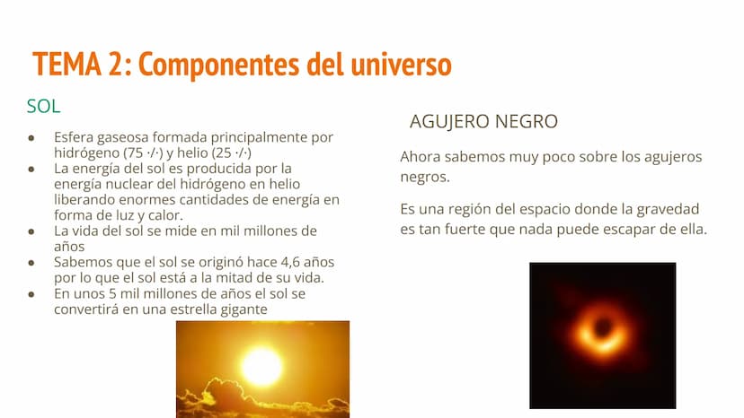 EL UNIVERSO
1º ESO C TEMA 1: El universo
El universo es TODO lo que ha existido, existe y existirá. Es todo lo que
podemos tocar, sentir, pe