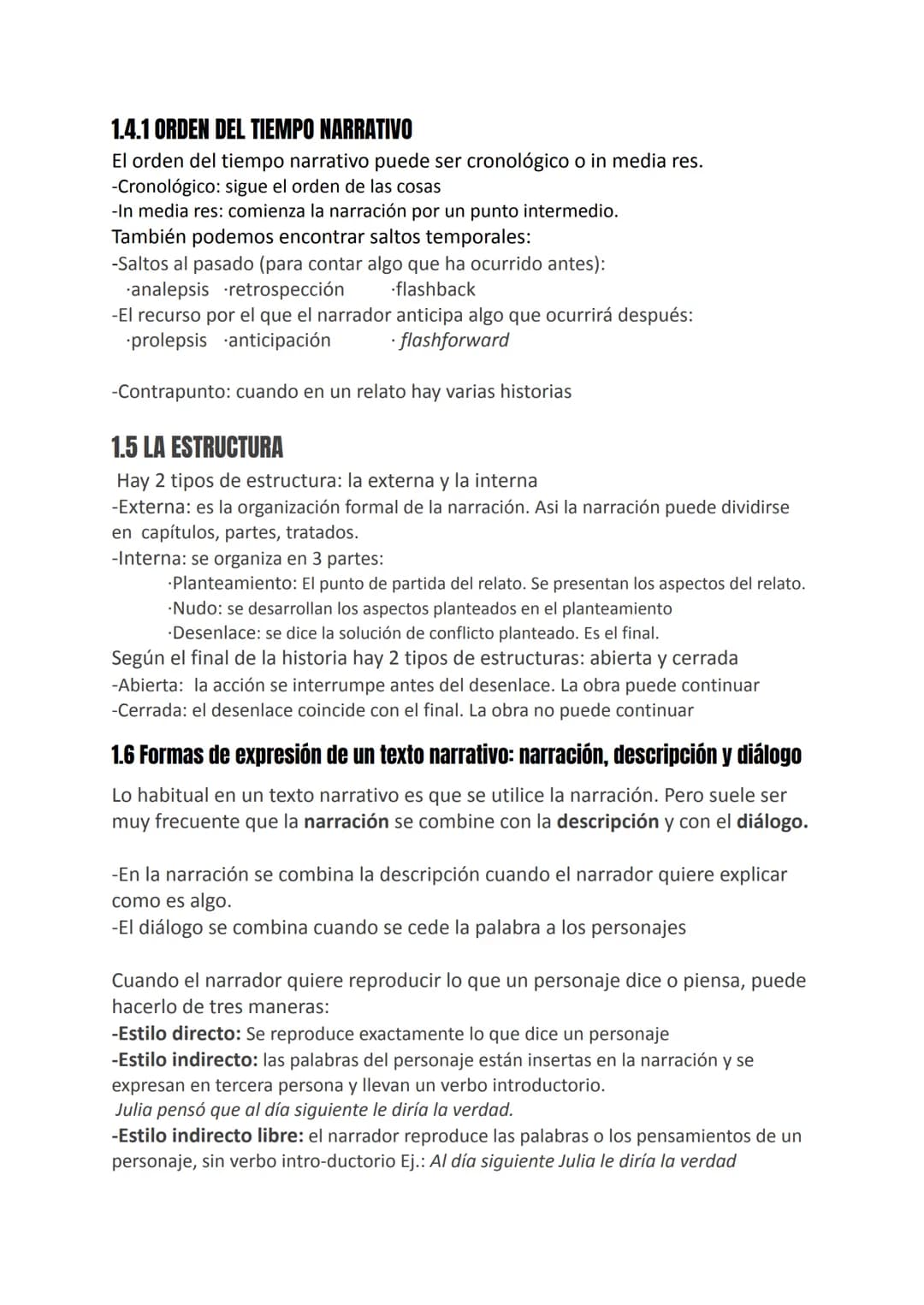 CASTELLANO: TEMA 4
1. ELEMENTOS DE LA NARRACIÓN
Una narración es un texto el cual el autor cuenta unos acontecimientos
protagonizados por pe