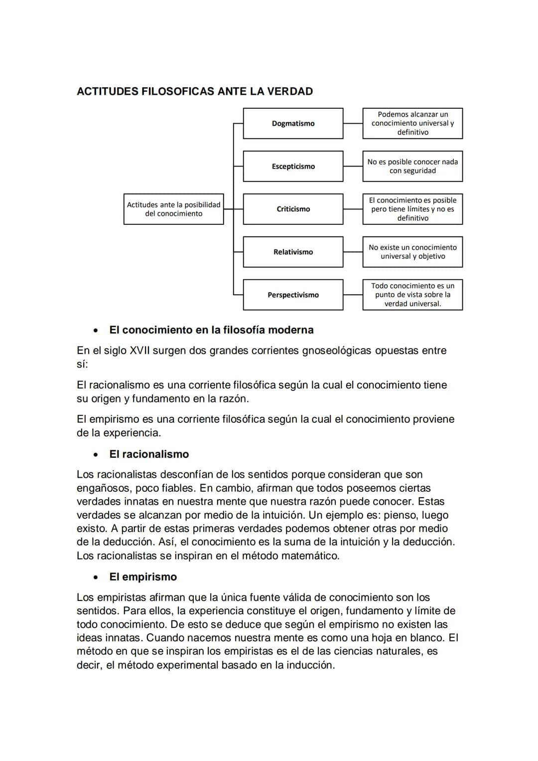 EL CONOCIMIENTO Y LA CIENCIA
• ¿QUÉ ES LA VERDAD?
Criterios de verdad: un criterio de verdad es un procedimiento para distinguir
cuando una 