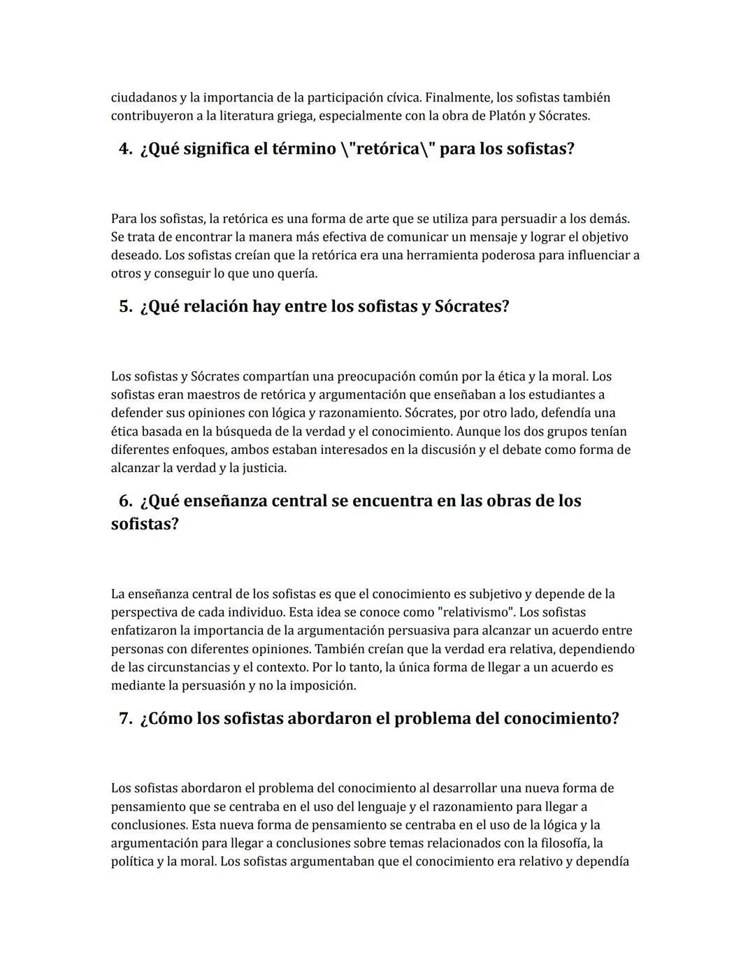Ejercicio Sofistas
0. ¿Qué son los sofistas?
Los sofistas fueron un grupo de filósofos que vivieron en la Grecia antigua entre los siglos V
