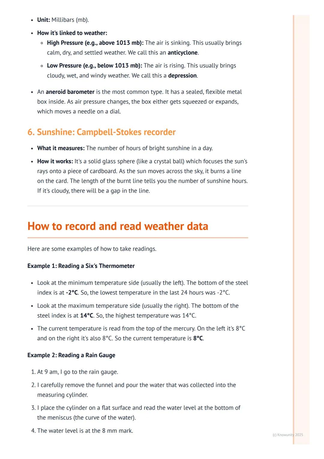 # Measuring Weather

## Introduction to measuring weather

To understand and predict the weather, we need to be able to measure it accuratel