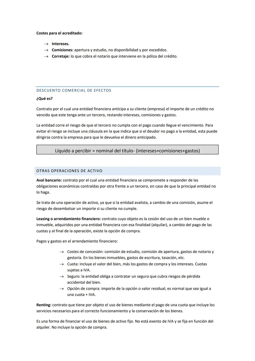 # 2. Los productos y servicios bancarios

OPERACIONES BANCARIAS Y COMISIONES

Operaciones pasivas: las entidades bancarias reciben depósitos