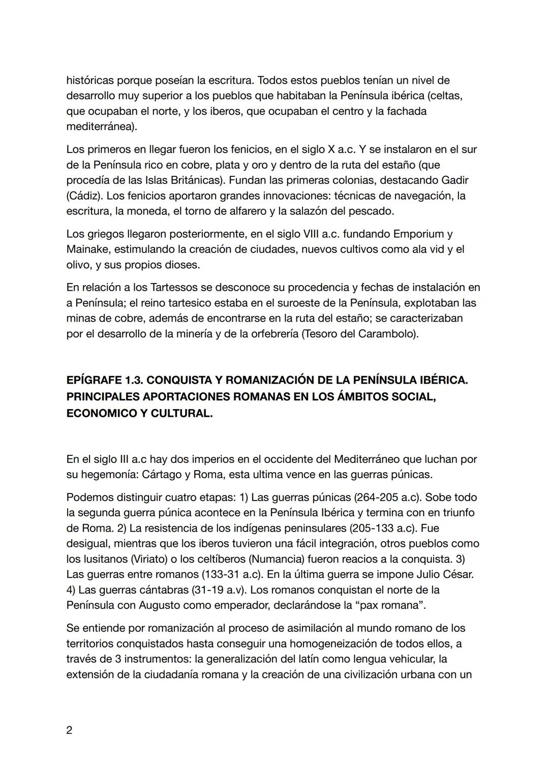 BLOQUE 1. LA PENÍNSULA IBÉRICA DESDE LOS PRIMEROS MOMENTOS
HASTA LA DESAPARICIÓN DE LA MONARQUÍA VISIGODA (711).
EPÍGRAFE 1.1. SOCIEDAD Y EC