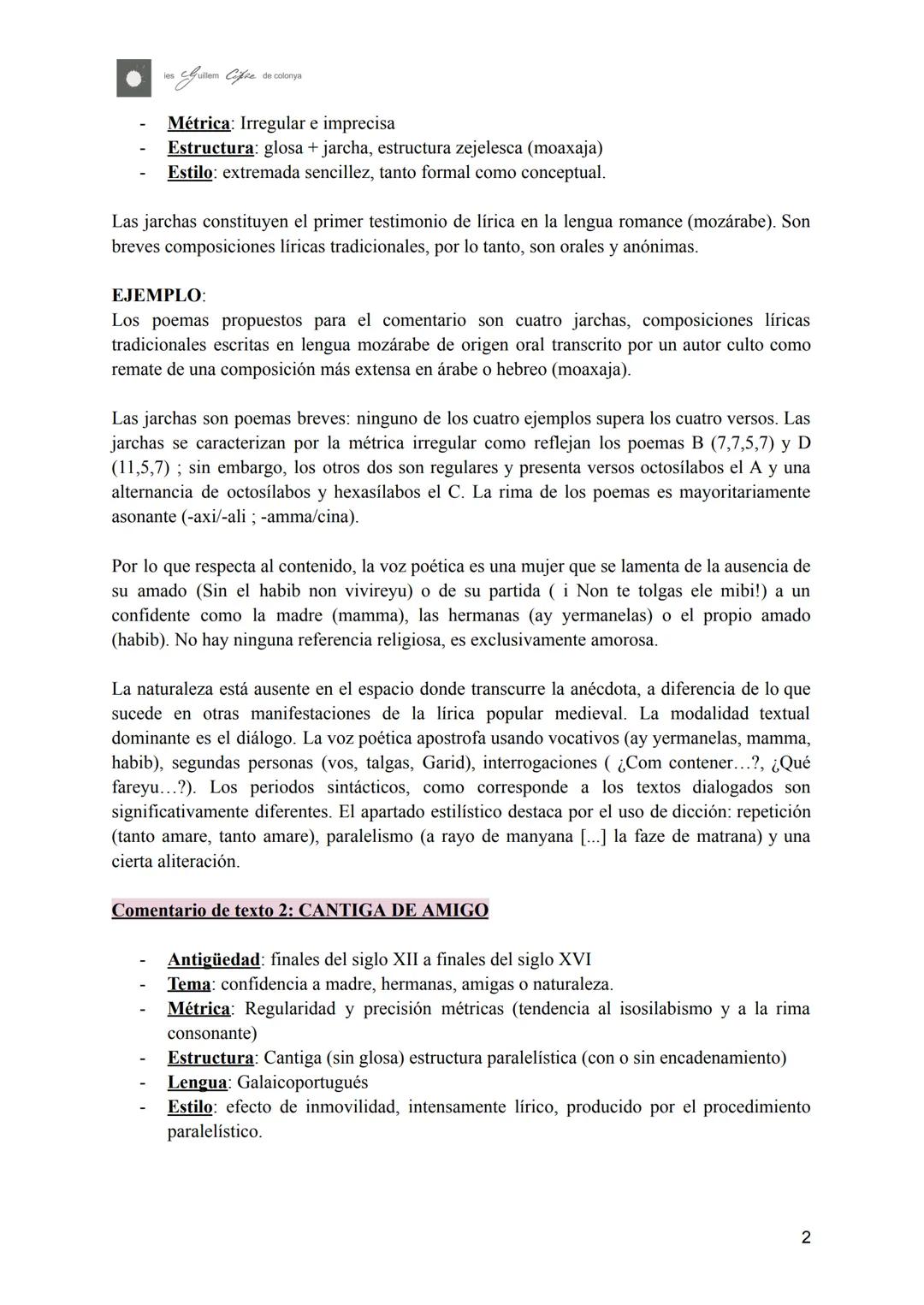 # EXAMEN COMENTARIO DE TEXTO

LENGUA CASTELLANA 1º BACHILLERATO

Orden comentarios de texto:

1. **Localización**: autor, época, clase de co