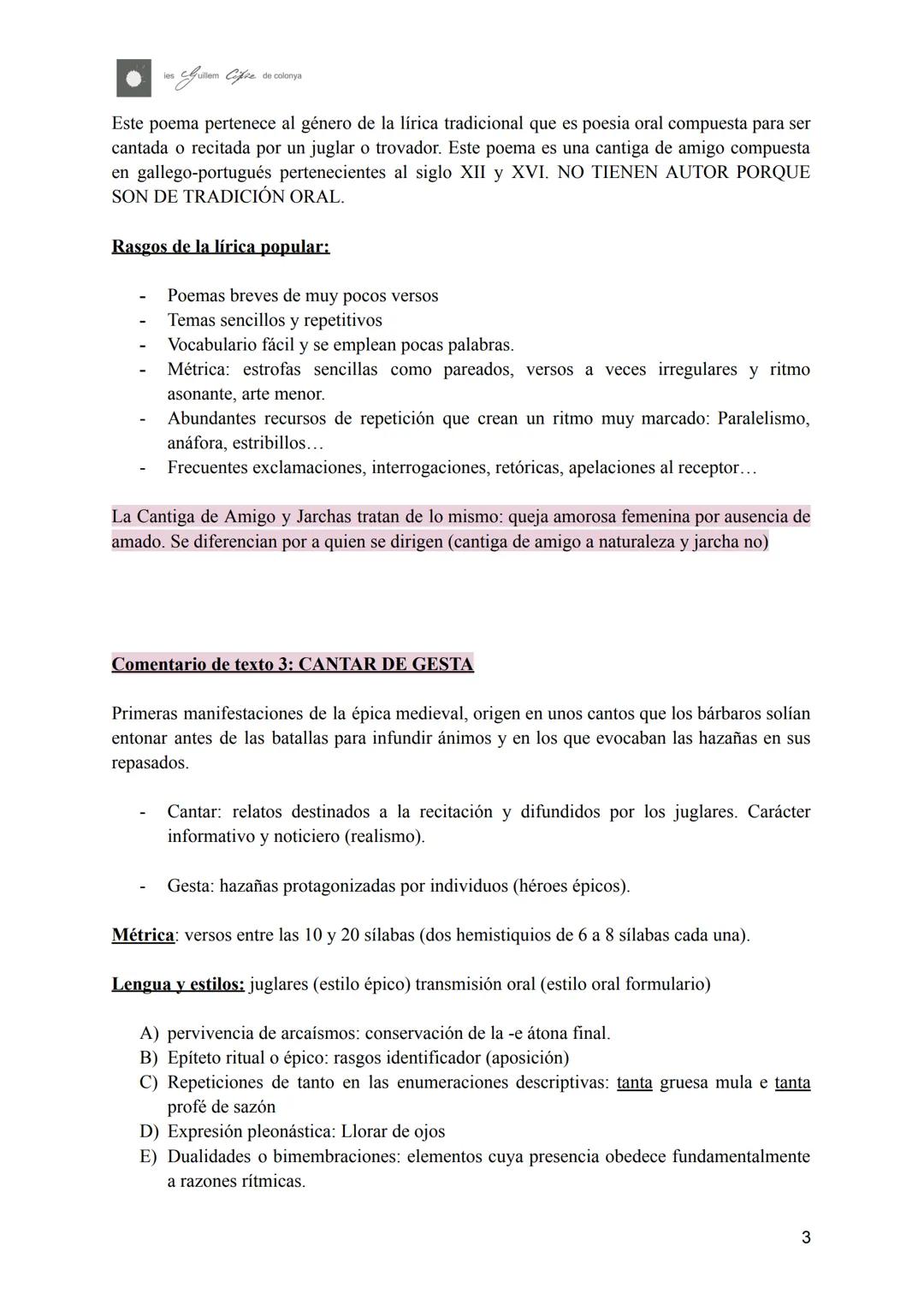 # EXAMEN COMENTARIO DE TEXTO

LENGUA CASTELLANA 1º BACHILLERATO

Orden comentarios de texto:

1. **Localización**: autor, época, clase de co