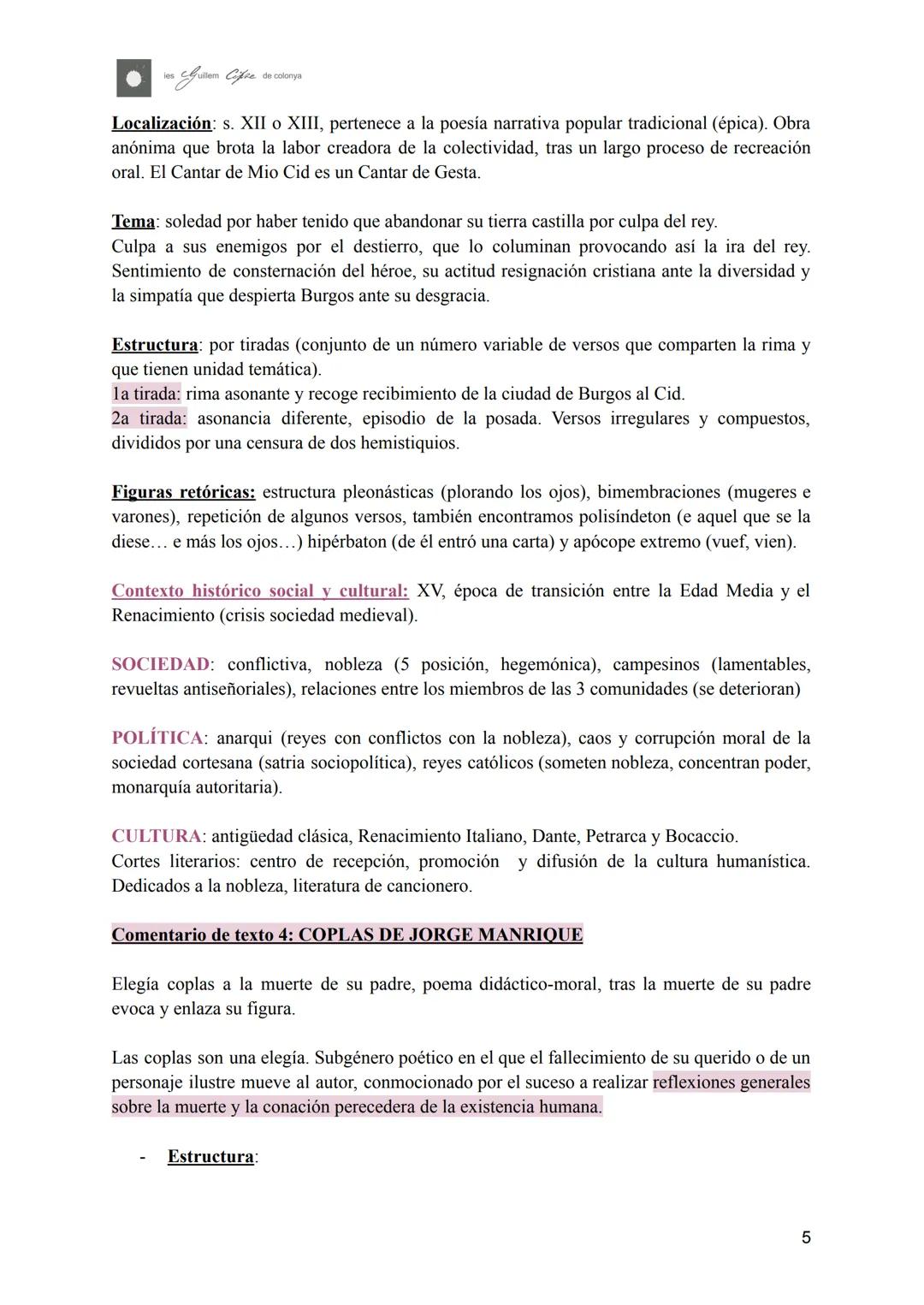 # EXAMEN COMENTARIO DE TEXTO

LENGUA CASTELLANA 1º BACHILLERATO

Orden comentarios de texto:

1. **Localización**: autor, época, clase de co