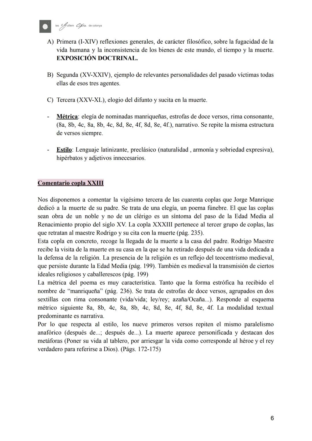 # EXAMEN COMENTARIO DE TEXTO

LENGUA CASTELLANA 1º BACHILLERATO

Orden comentarios de texto:

1. **Localización**: autor, época, clase de co