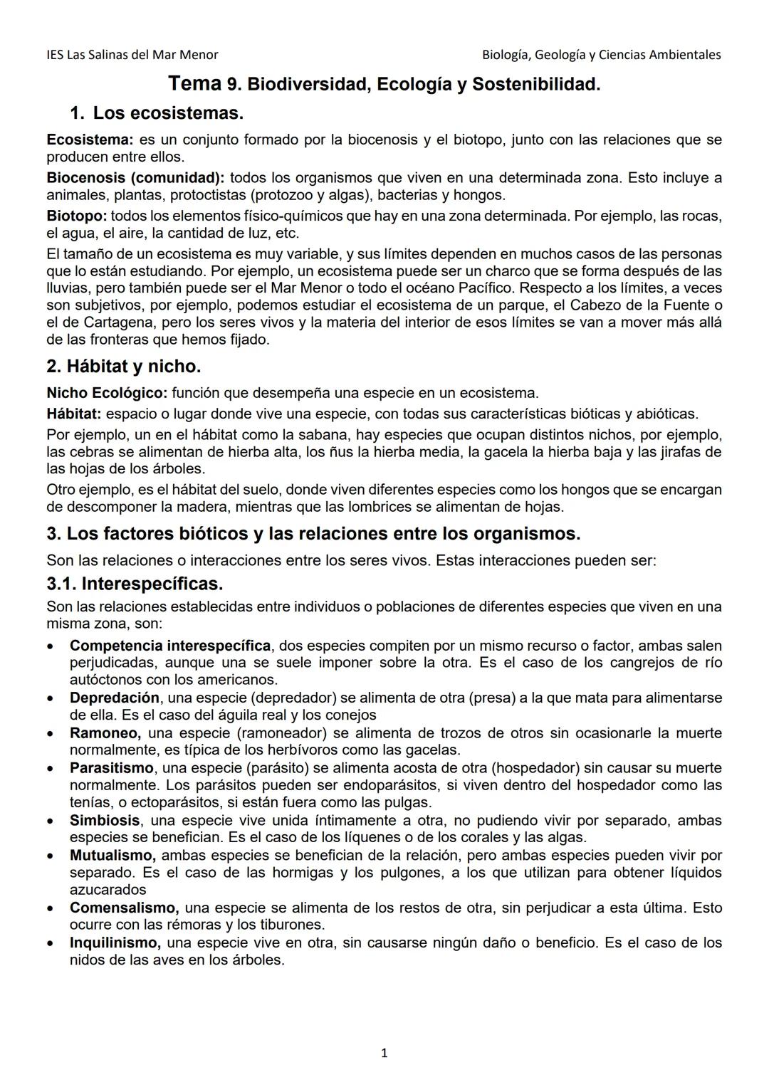 Biodiversidad 4 eso o 1BACH