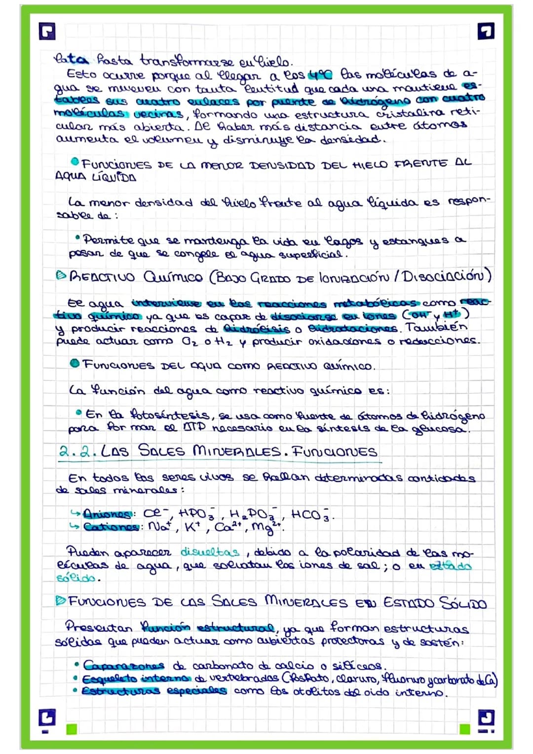 L
TEMA .- COMPONENTES QUÍMICOS DE LA MATERIA
VIVA: BIOELEMENTOS Y BIOMOLÉCULAS, EL AGUA Y LAS SALES
MINERALES
J. BIOELEMENTOS Y BIGMOLÉCULAS