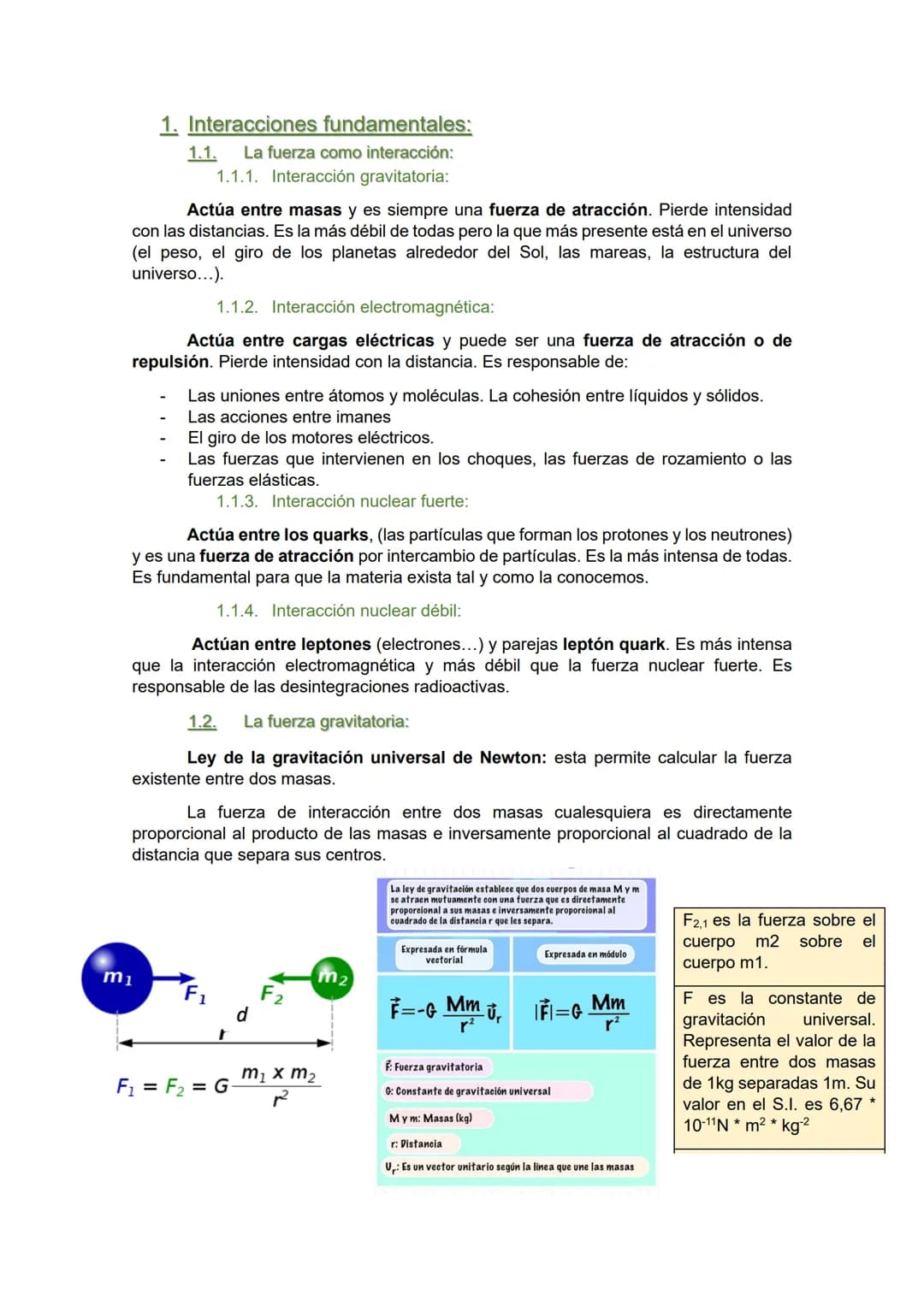 Tema 10: las fuerzas:
0. Repaso de física y química: leyes de la dinámica:
0.1. Primer principio o principio de inercia:
Si no se ejerce nin