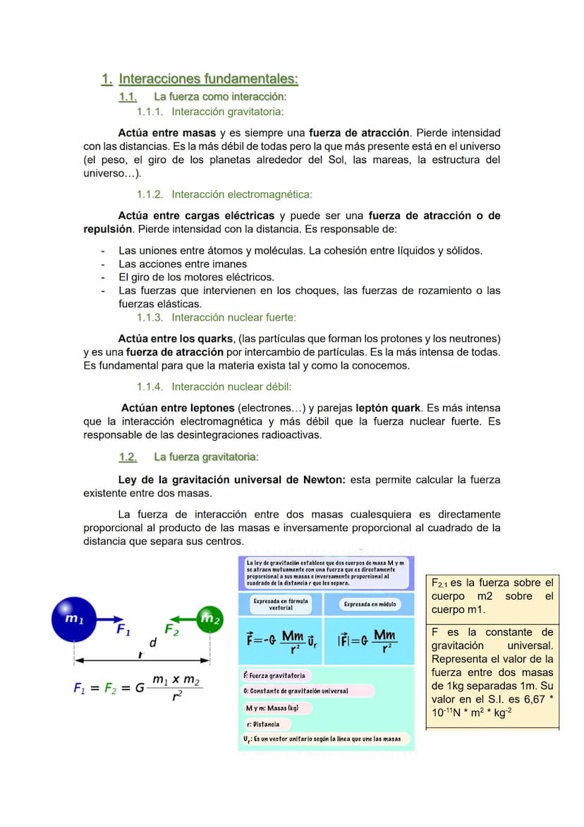 Tema 10: las fuerzas:
0. Repaso de física y química: leyes de la dinámica:
0.1. Primer principio o principio de inercia:
Si no se ejerce nin