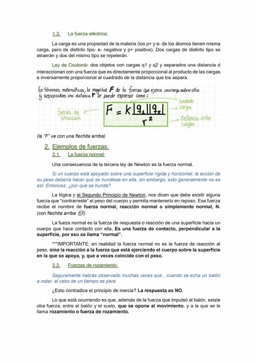 Tema 10: las fuerzas:
0. Repaso de física y química: leyes de la dinámica:
0.1. Primer principio o principio de inercia:
Si no se ejerce nin