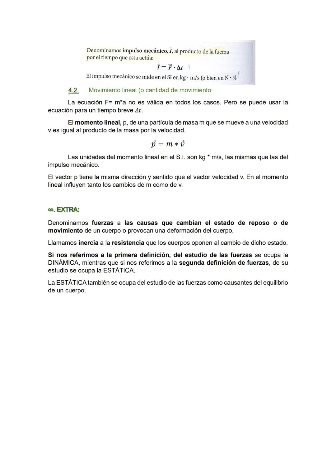 Tema 10: las fuerzas:
0. Repaso de física y química: leyes de la dinámica:
0.1. Primer principio o principio de inercia:
Si no se ejerce nin