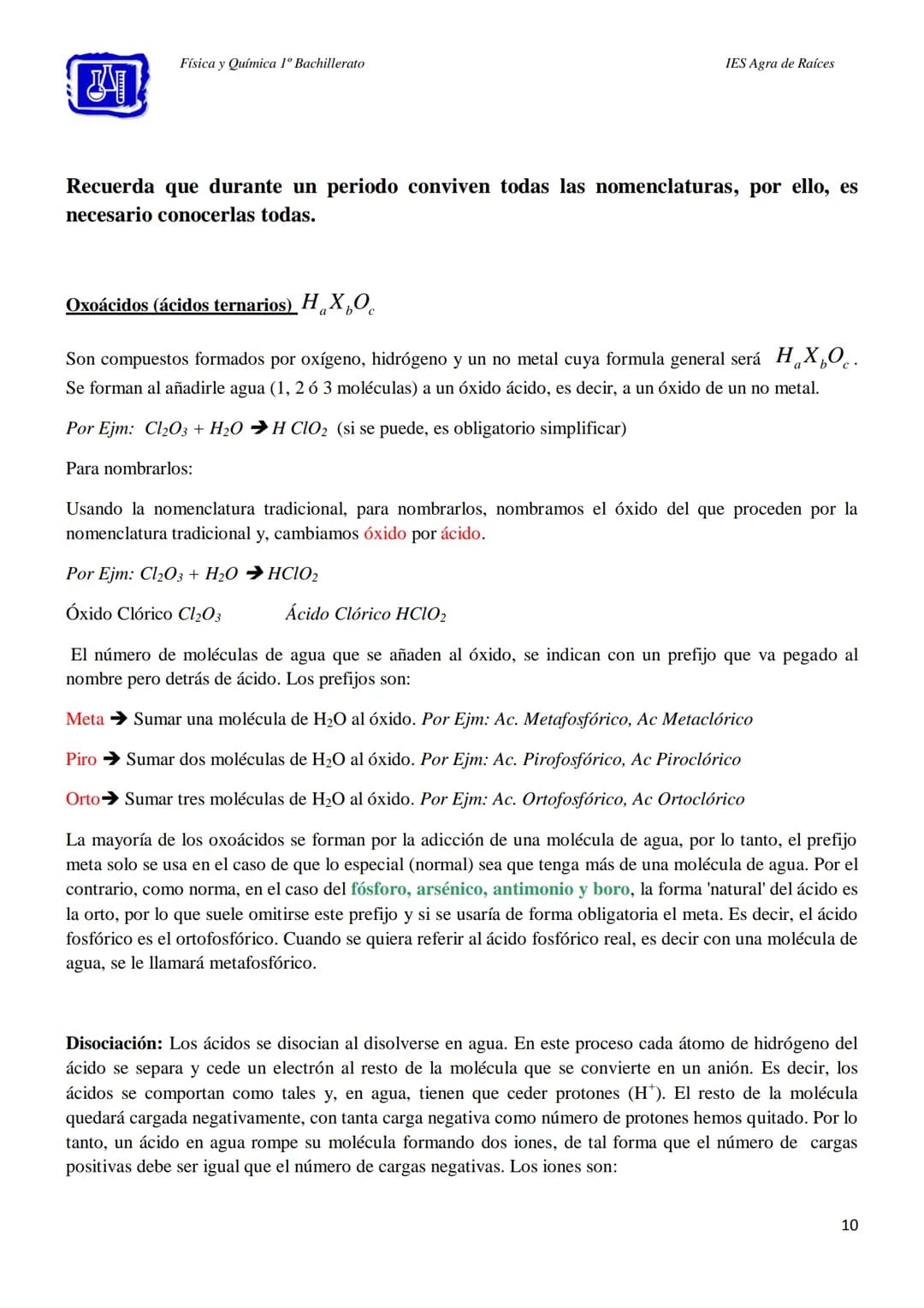 Física y Química 1º Bachillerato
IES Agra de Raíces
Formulación Inorgánica
1 Física y Química 1º Bachillerato
IES Agra de Raíces
Compuestos 