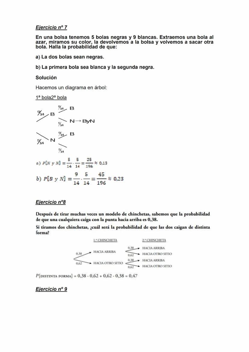 Ejercicio nº 1
En el lanzamiento de un dado consideramos los sucesos:
A="obtener impar" y B="obtener múltiplo de 3".
Calcula las siguientes 