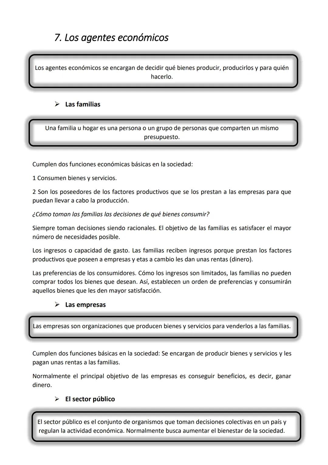 TEMA 2: Decisiones económicas colectivas
1. Los factores productivos
2. Los problemas económicos básicos
3. Bienestar personal y bienestar s