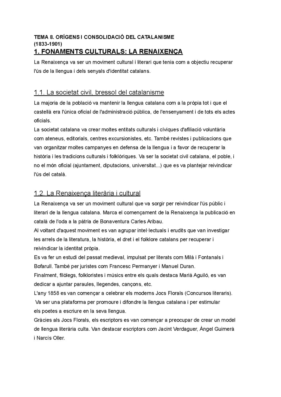Descobrim el Catalanisme: Resum i Esquema per a Joves