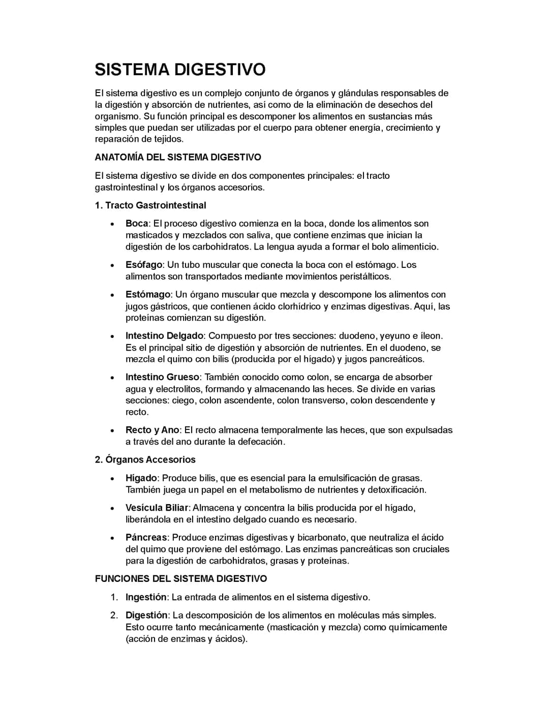 SISTEMA DIGESTIVO 