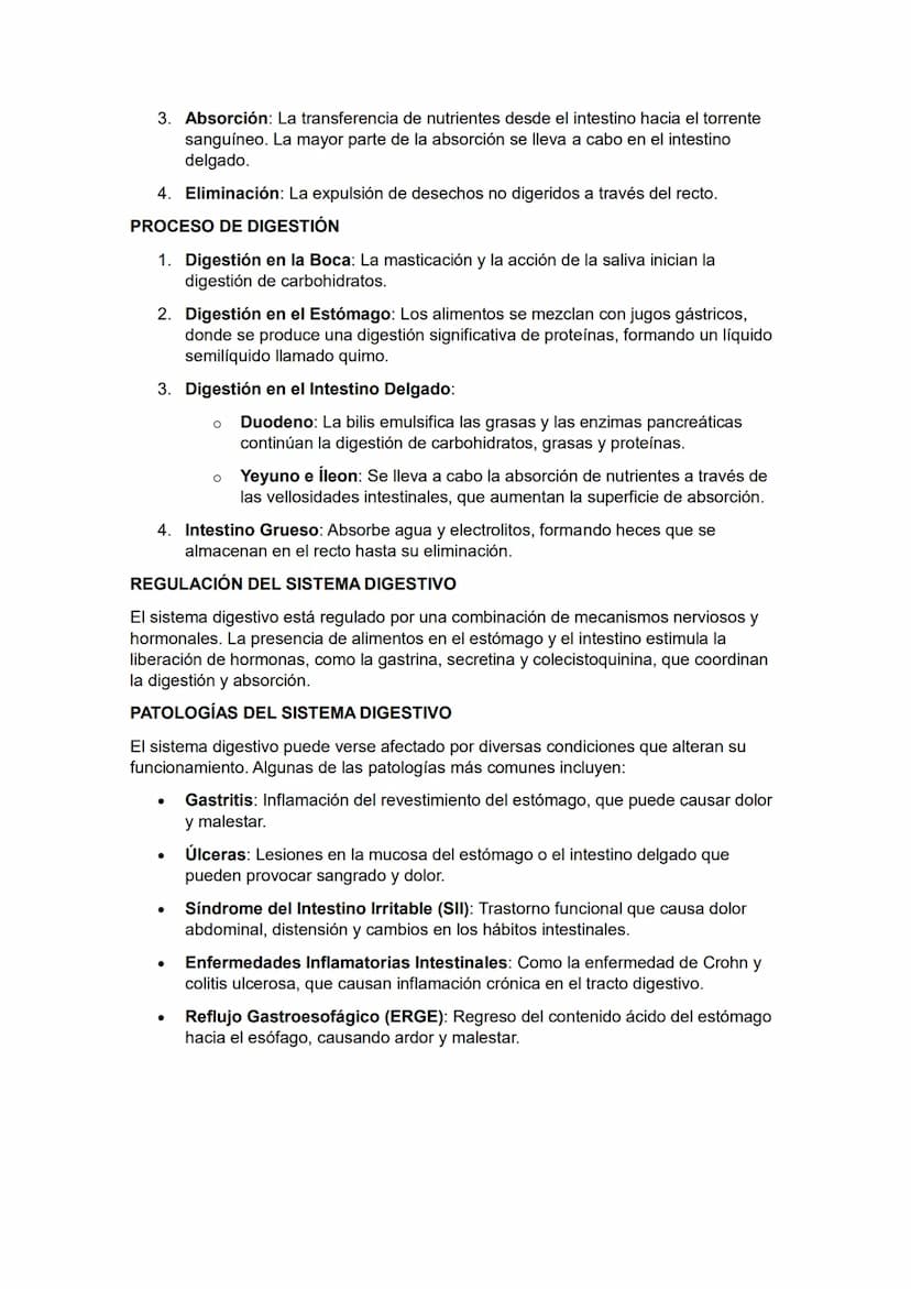 SISTEMA DIGESTIVO
El sistema digestivo es un complejo conjunto de órganos y glándulas responsables de
la digestión y absorción de nutrientes