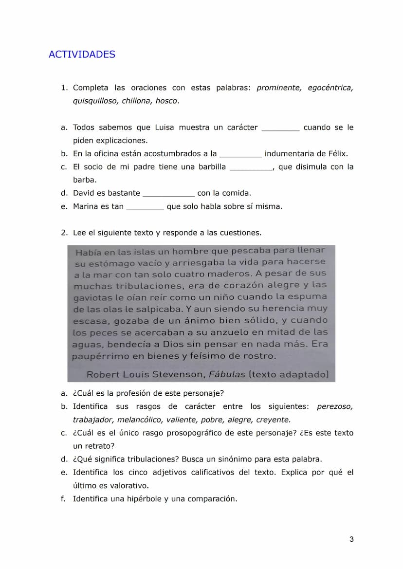 LA DESCRIPCIÓN
Es un texto en el que se expresan las cualidades o características de una
persona, de un animal, de un objeto, de un paisaje,