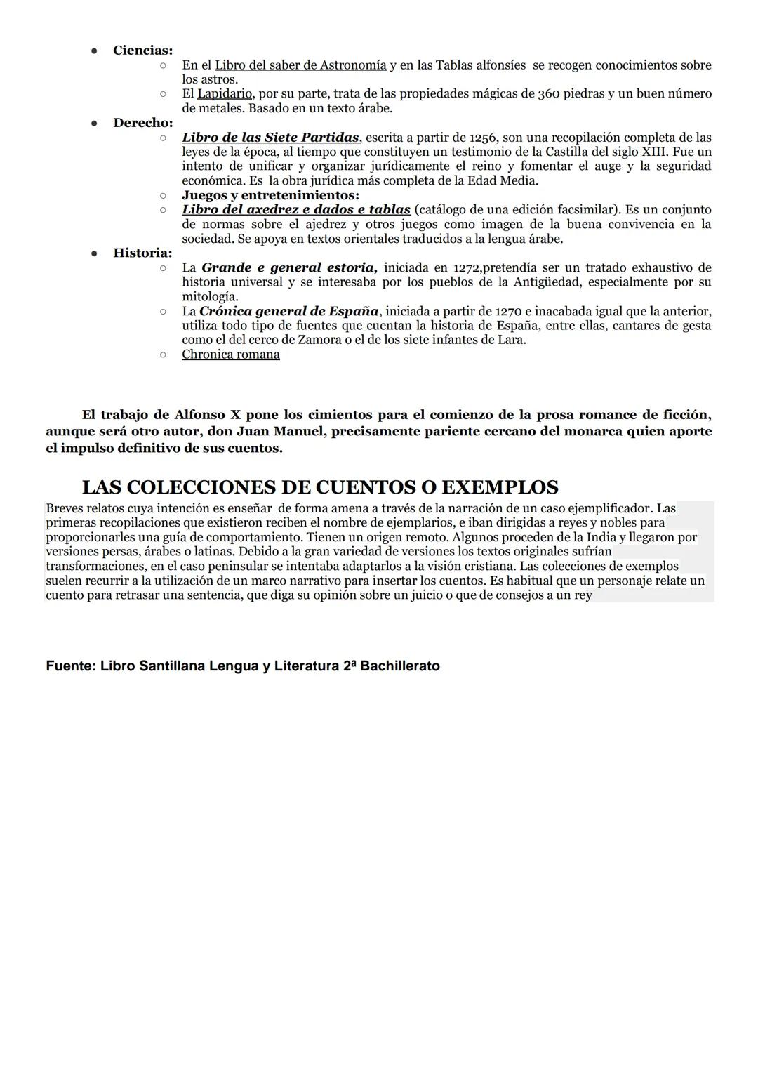 # LA PROSA MEDIEVAL: ALFONSO X, EL SABIO Y DON JUAN MANUEL

El latín fue durante gran parte de la Edad Media la lengua de los textos escrito