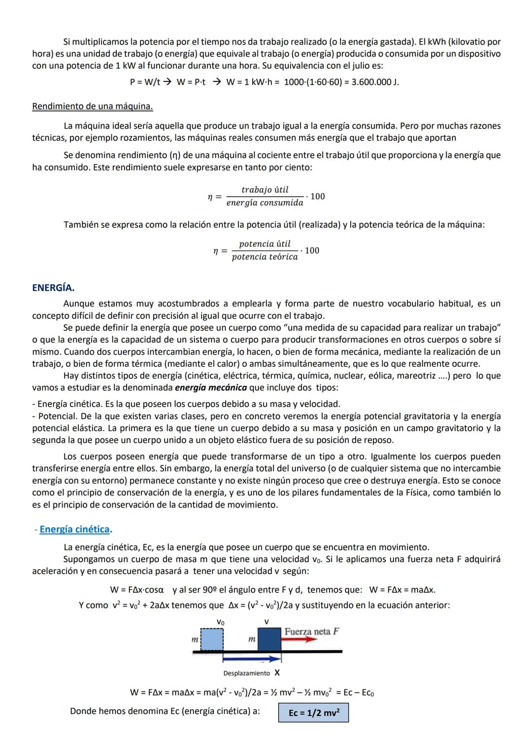 TRABAJO MECÁNICO
Es una magnitud física que no tiene un significado intuitivamente sencillo ya que se siempre se lo relaciona
con la energía