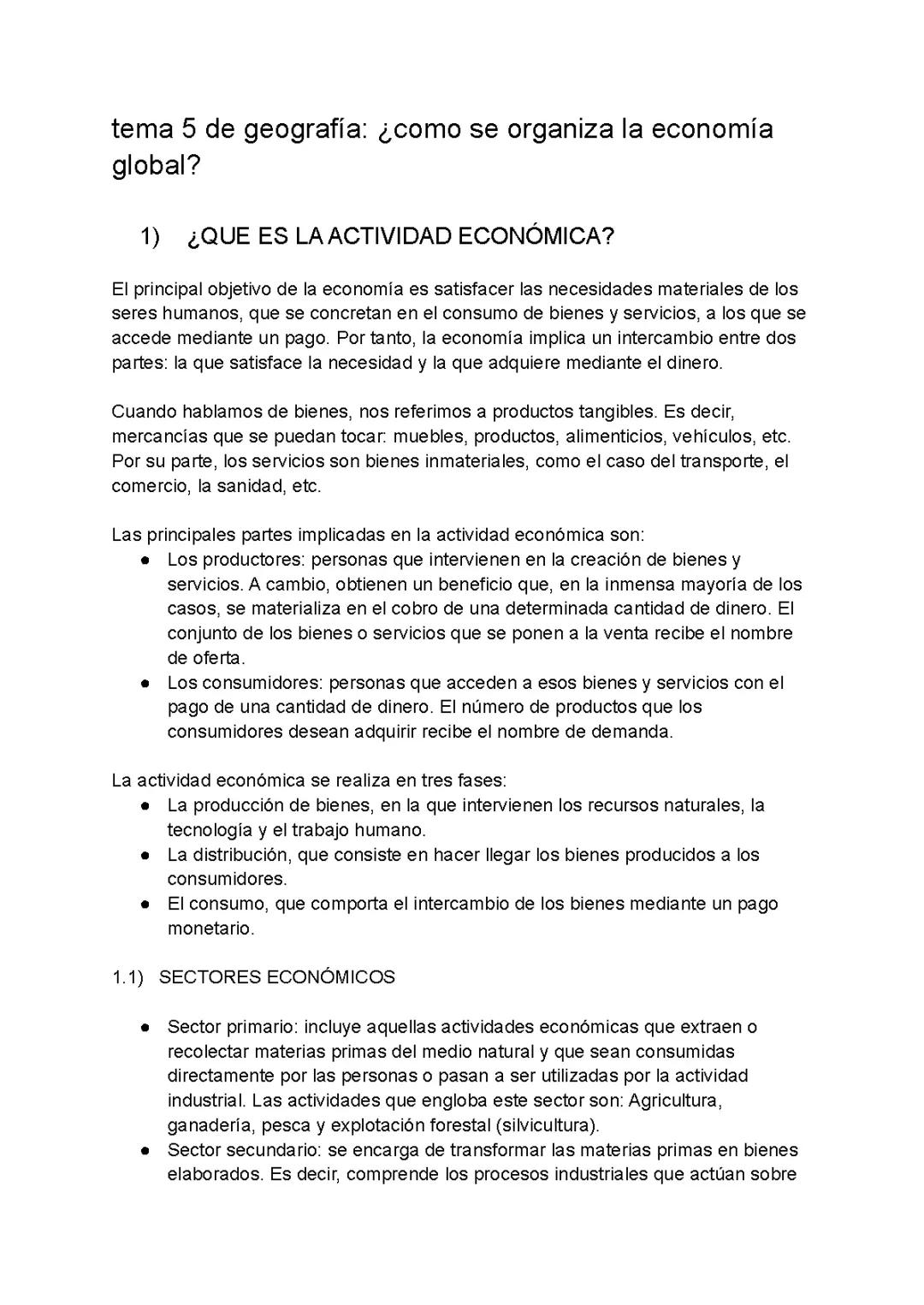 ¿Cómo se organiza la economía global? Descubre los sectores económicos y sus características