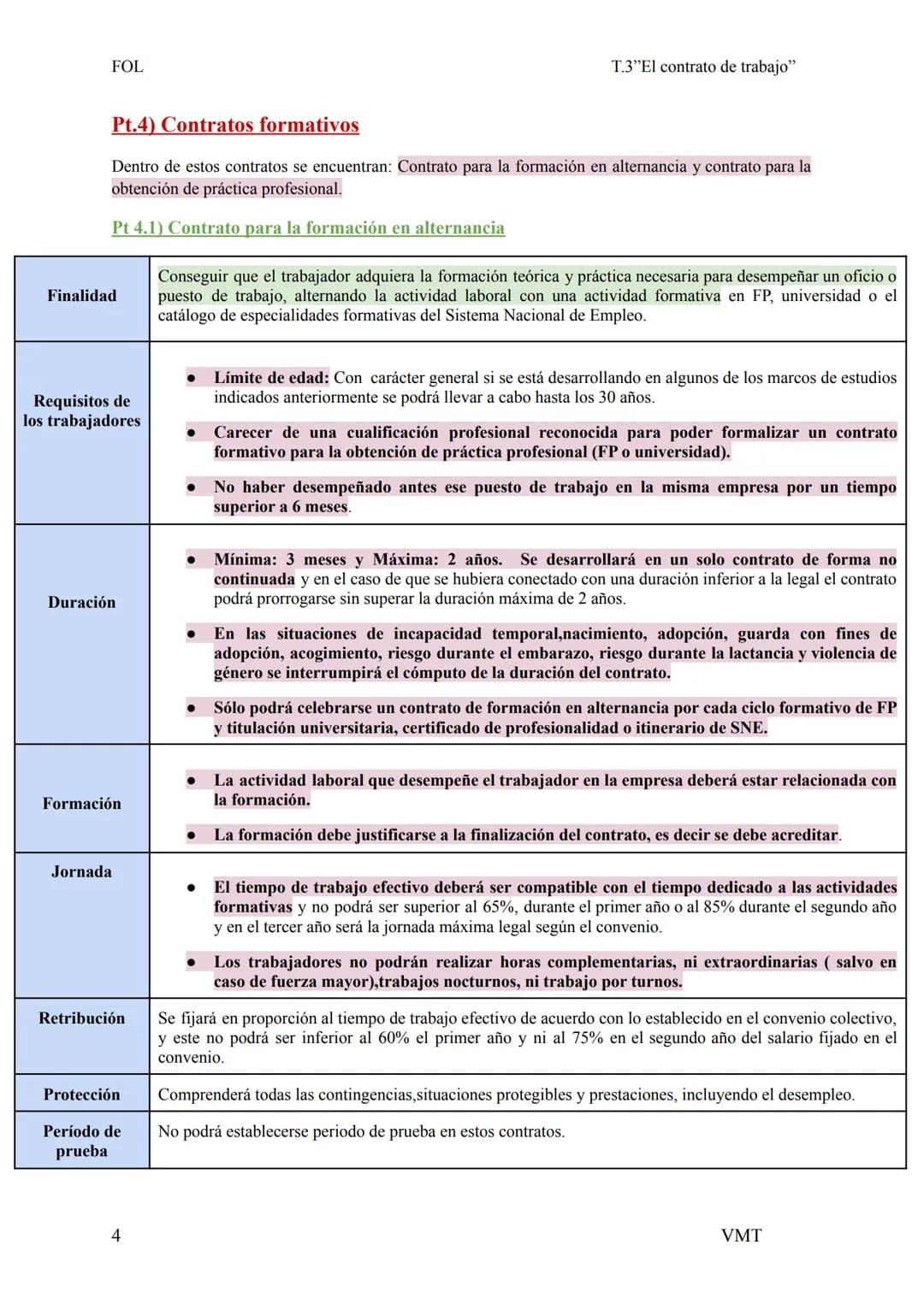 FOL
Pt.1) El contrato de trabajo
El contrato de trabajo es un acuerdo entre el empresario y el trabajador, media el cual el trabajador se co