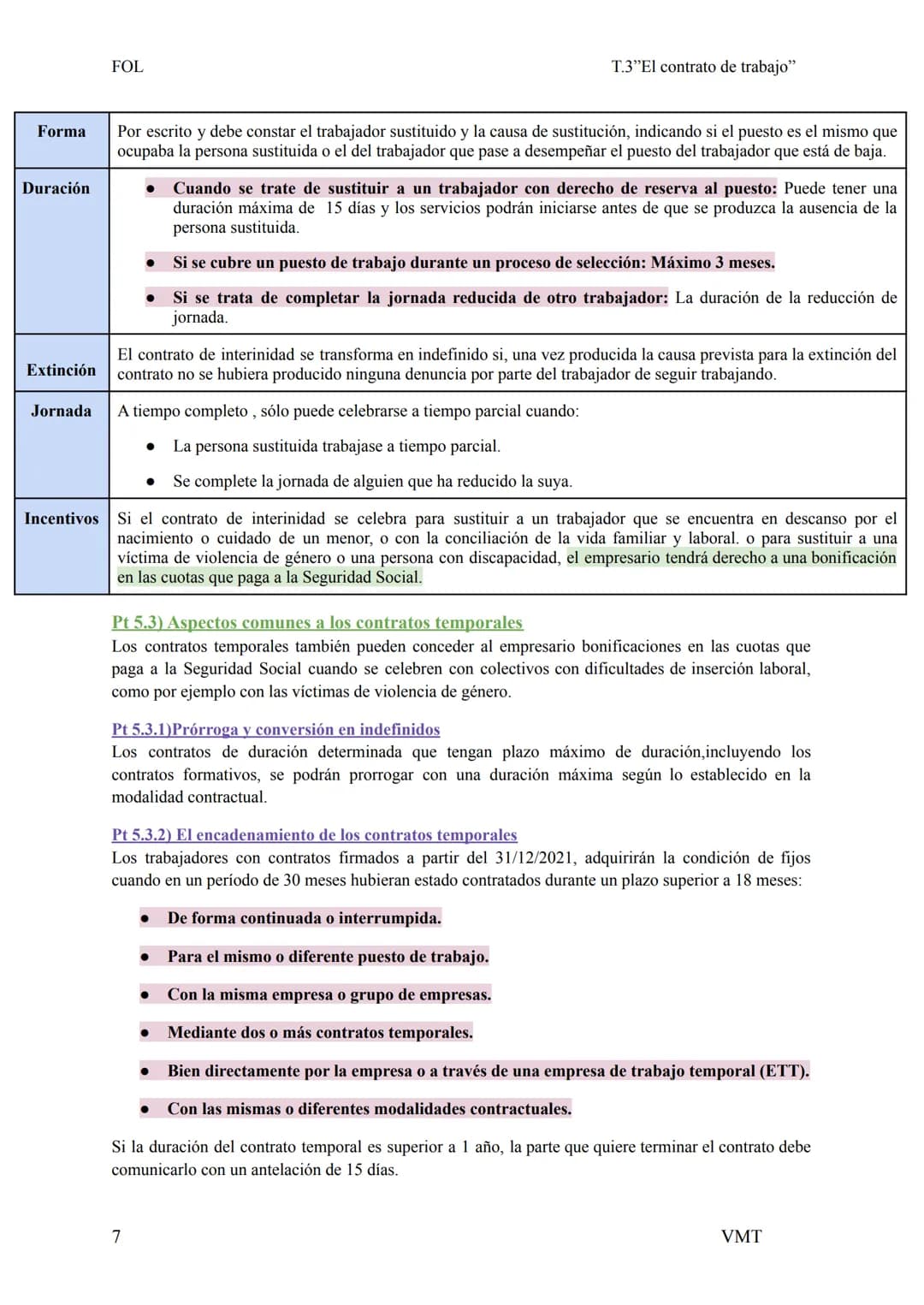 FOL
Pt.1) El contrato de trabajo
El contrato de trabajo es un acuerdo entre el empresario y el trabajador, media el cual el trabajador se co
