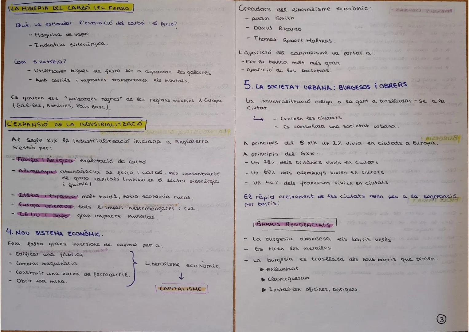 T2: LA NOVA ERA INDUSTRIAL
1. FACTORS IMPULSORS DE LA INDUSTRIALITZACIÓ
Les causes que van portar a la industrialització són,
1. La revoluci