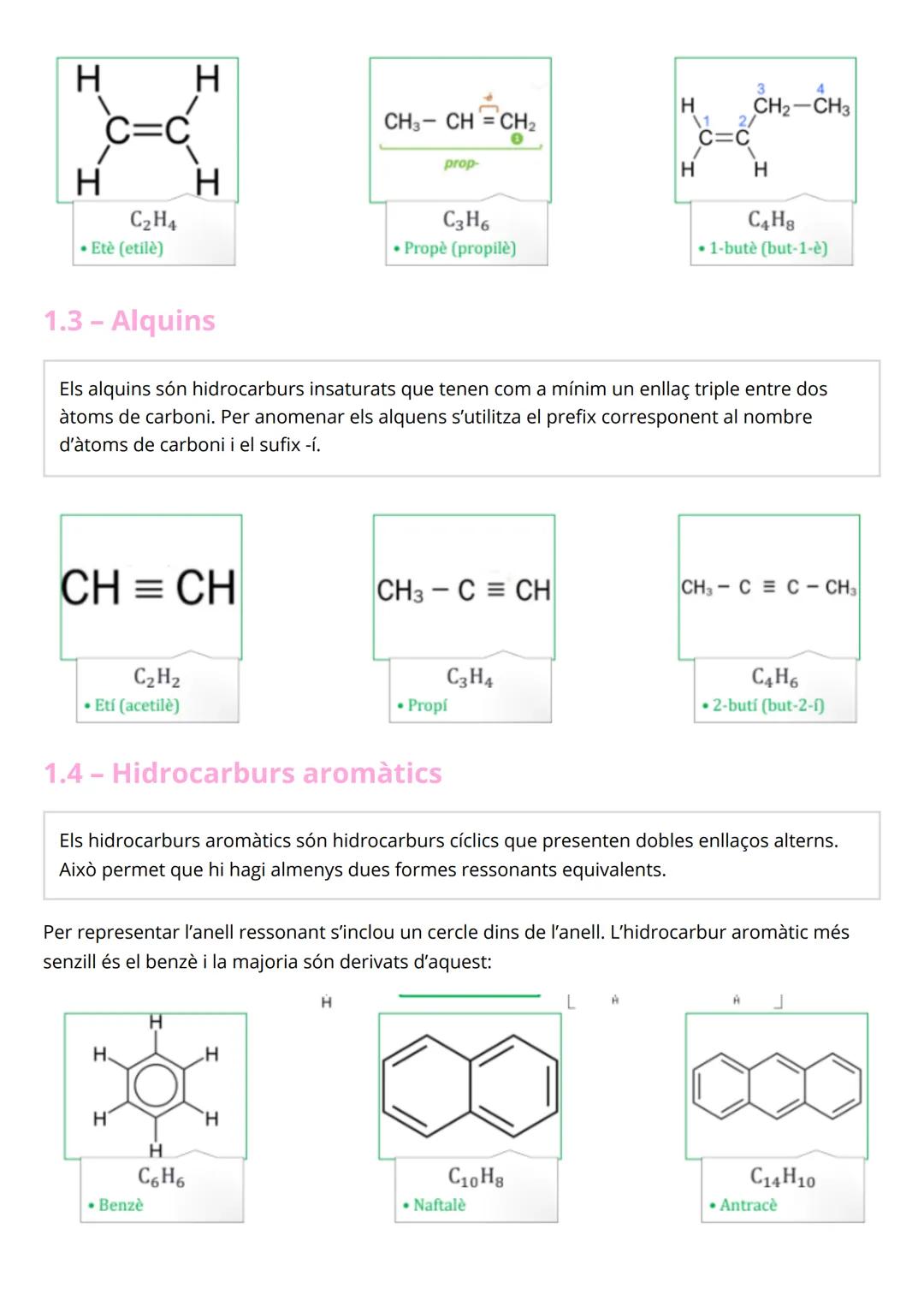 # Formulació orgànica PART 1 - Caracterització dels compostos orgànics

1- L'àtom de carboni

2 - Estructura dels compostos orgànics

PART 2